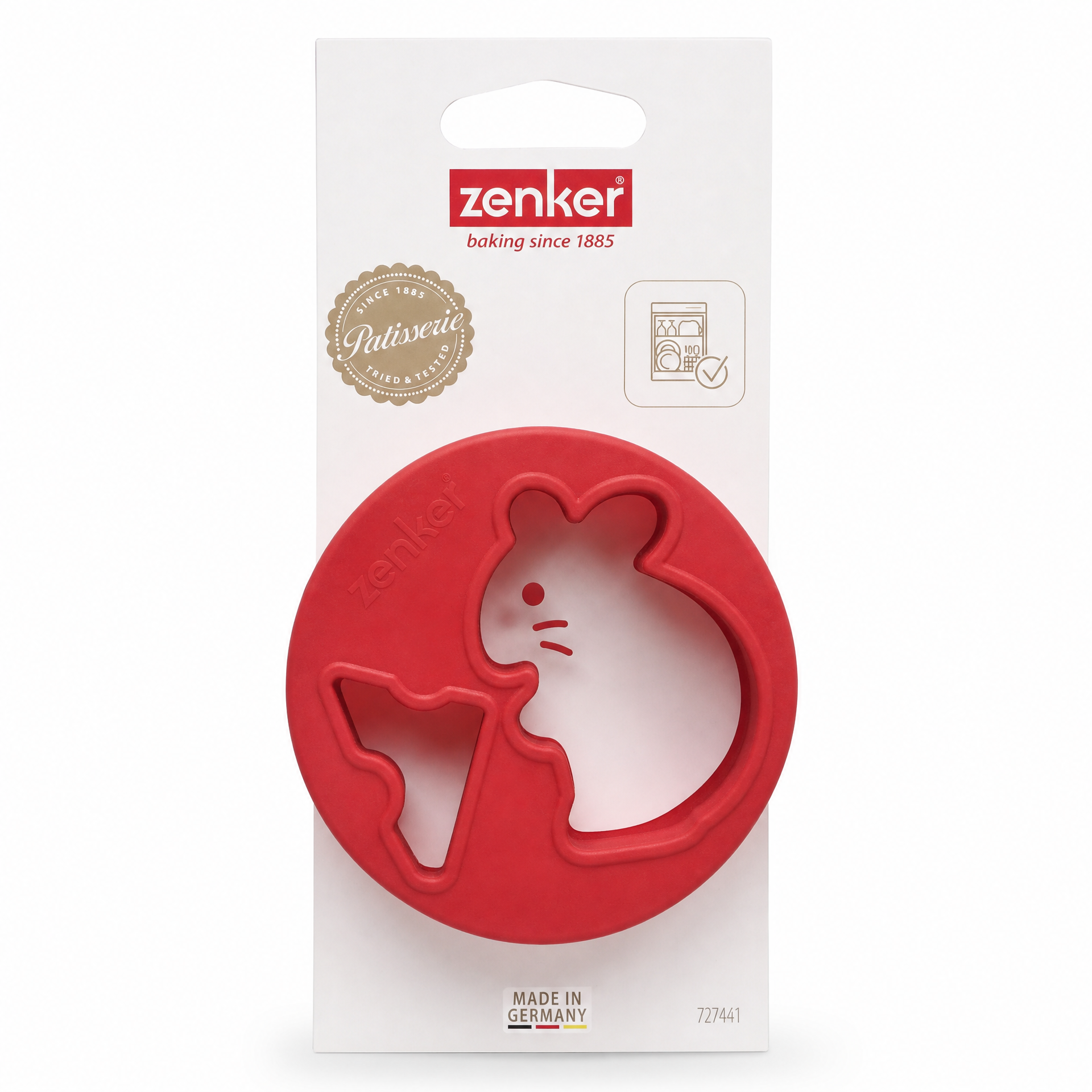Zenker Molde de Silicona con Forma de Ratón Rojo