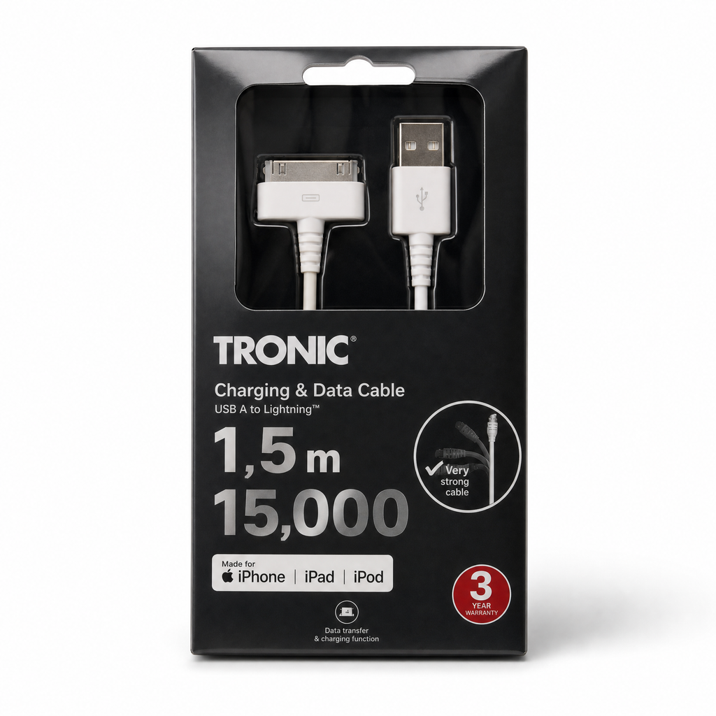 Tronic cable USB-A a Lightning para iPhone, iPad y iPod — 1,5 m