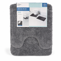 Set de 2 Alfombrillas de Baño Livarno Home Antideslizantes Gris