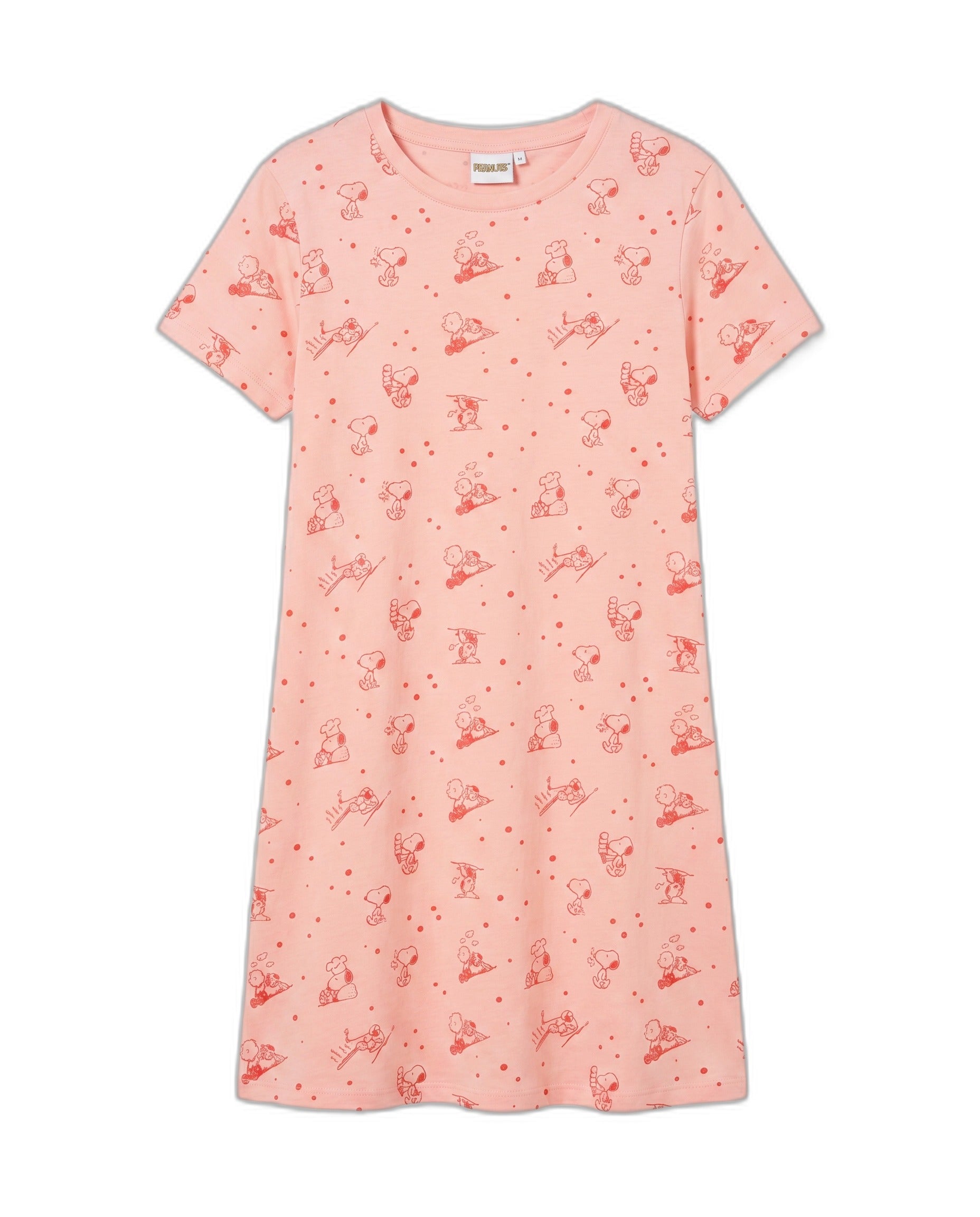Camisón Verano Mujer Peanuts Snoopy — Rosa