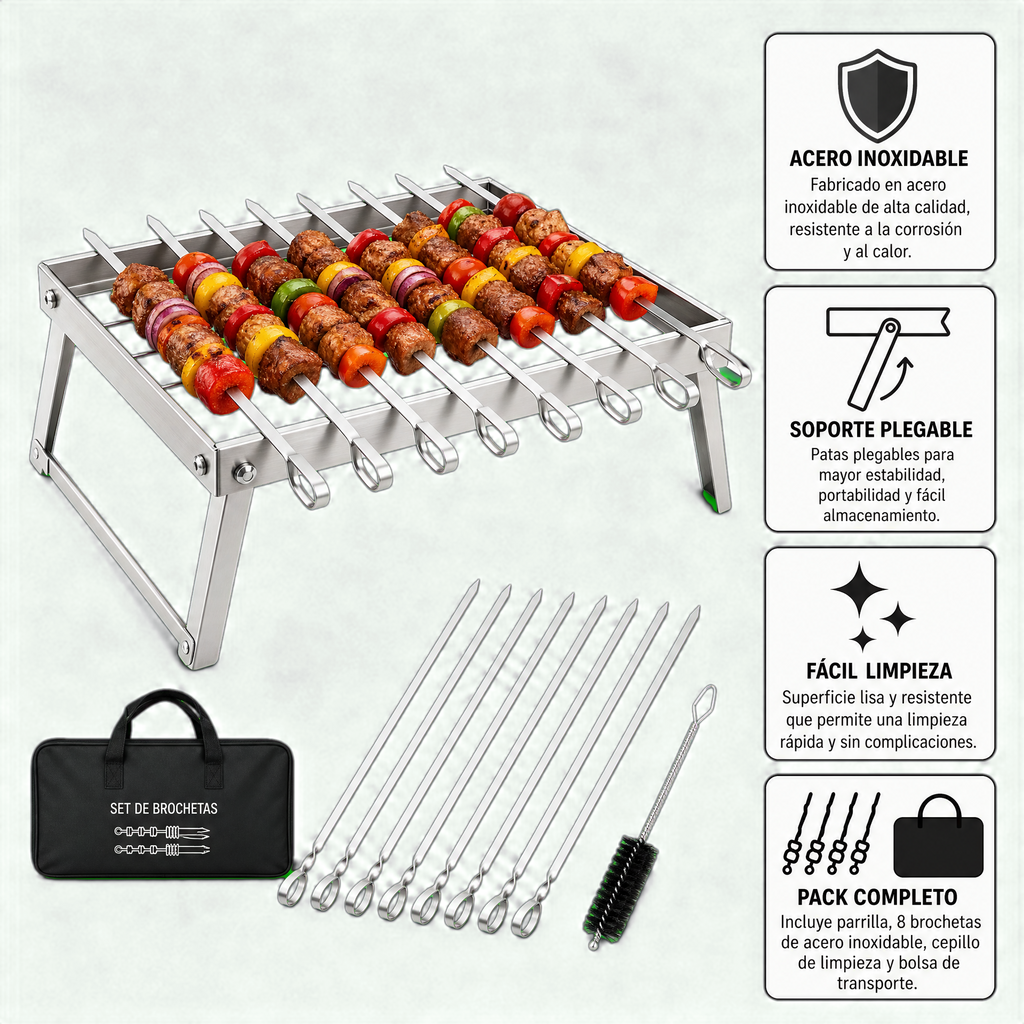 Grill Meister Set Brochetas Barbacoa