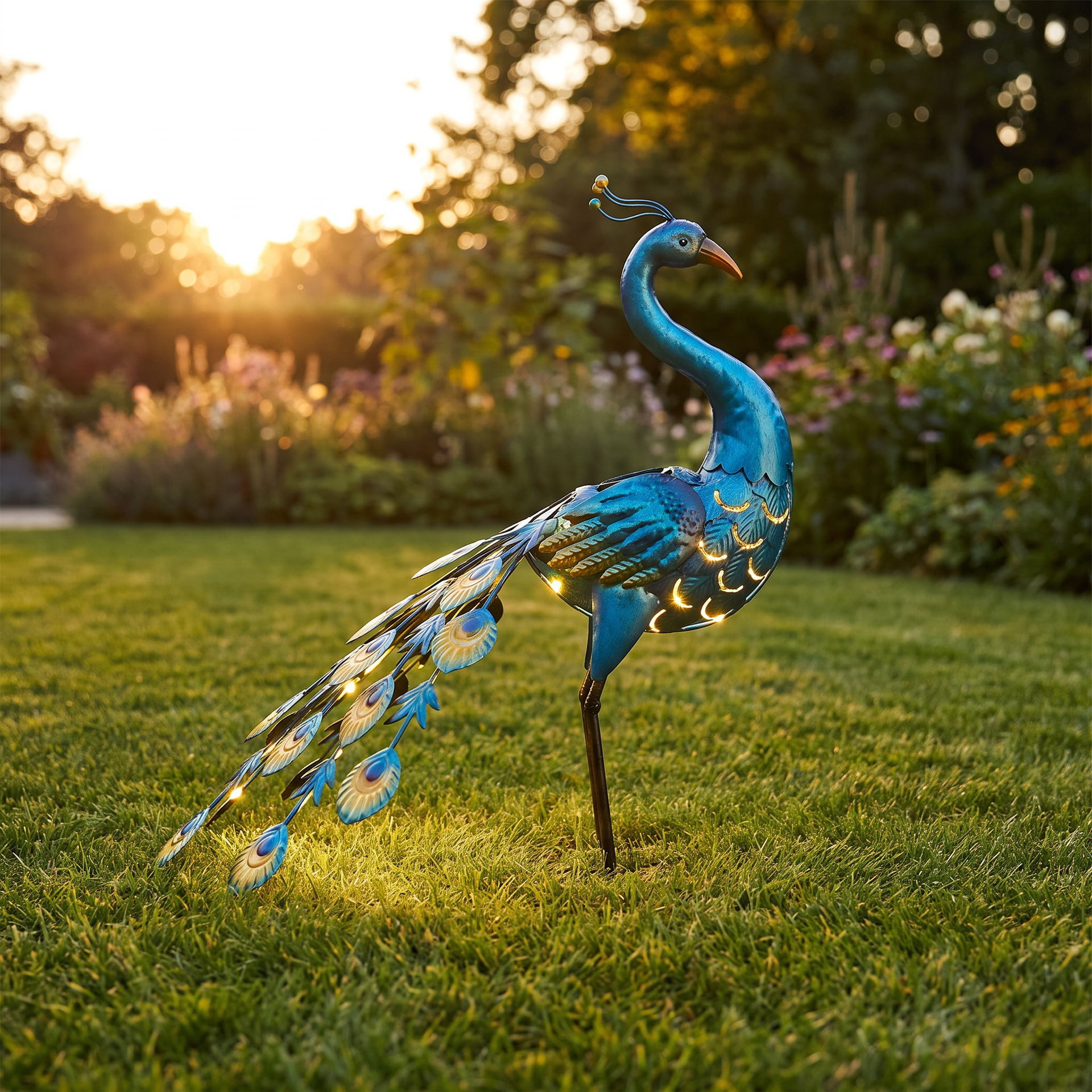Livarno Home Pavo Real Decorativo Solar para Jardín