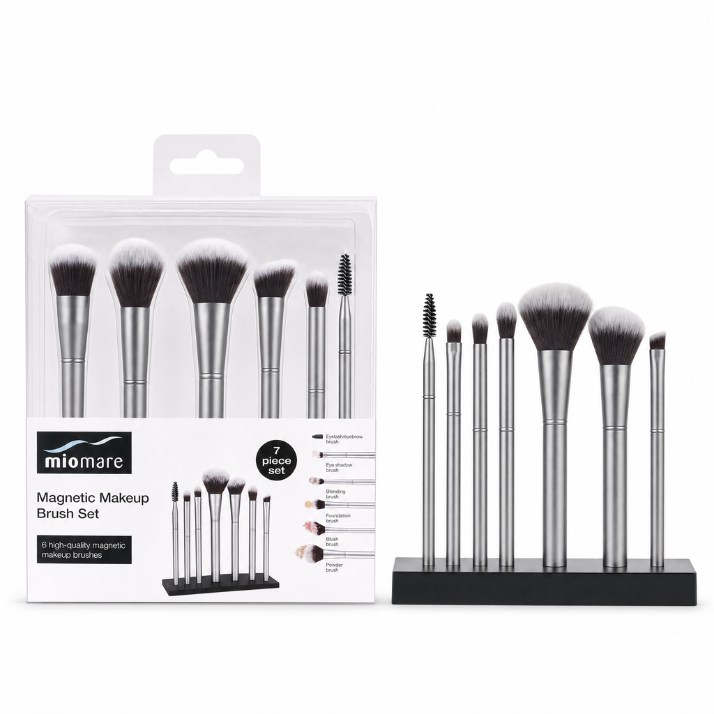 Set de Brochas de Maquillaje Magnéticas Miomare - 7 Piezas