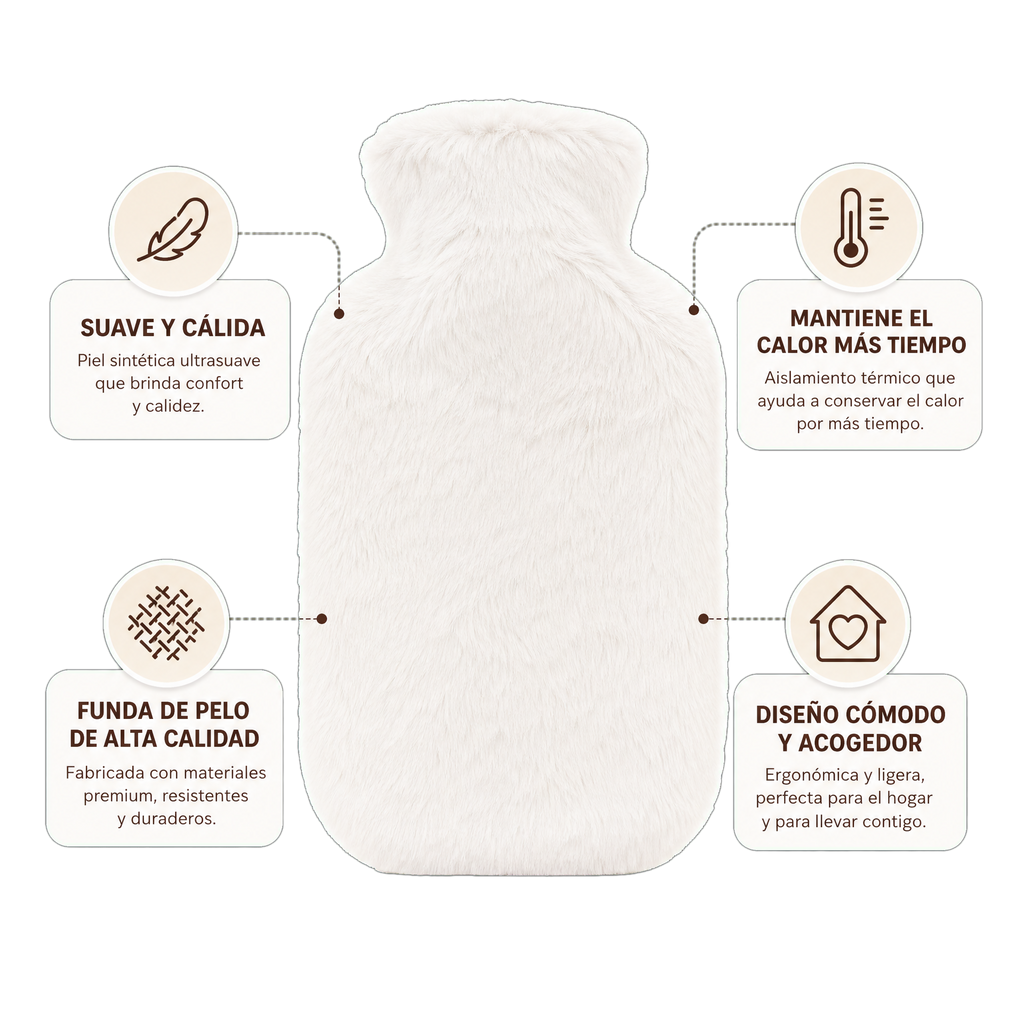 Livarno Home Funda Botella Agua Caliente Pelo
