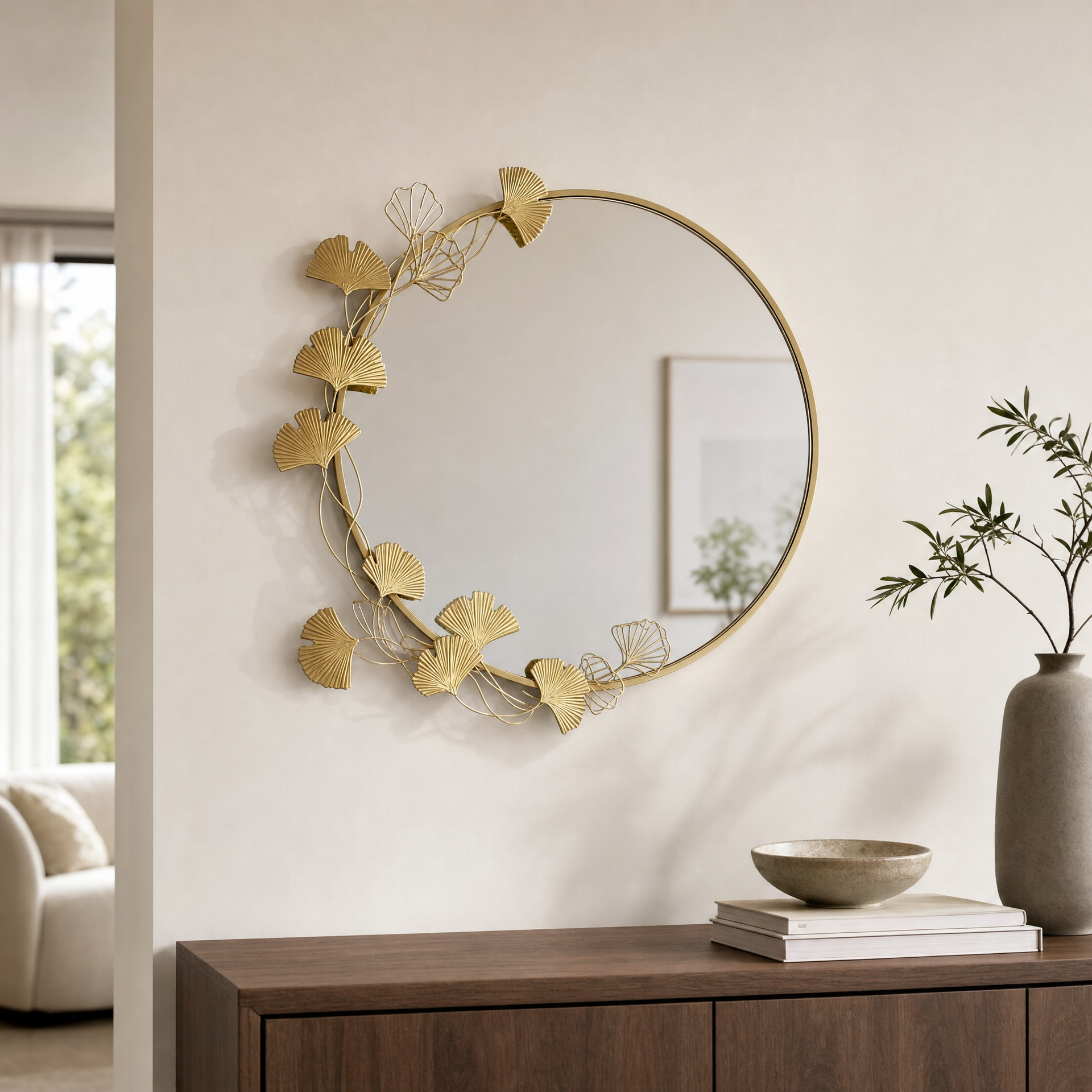 Espejo Decorativo con Hojas Livarno Home