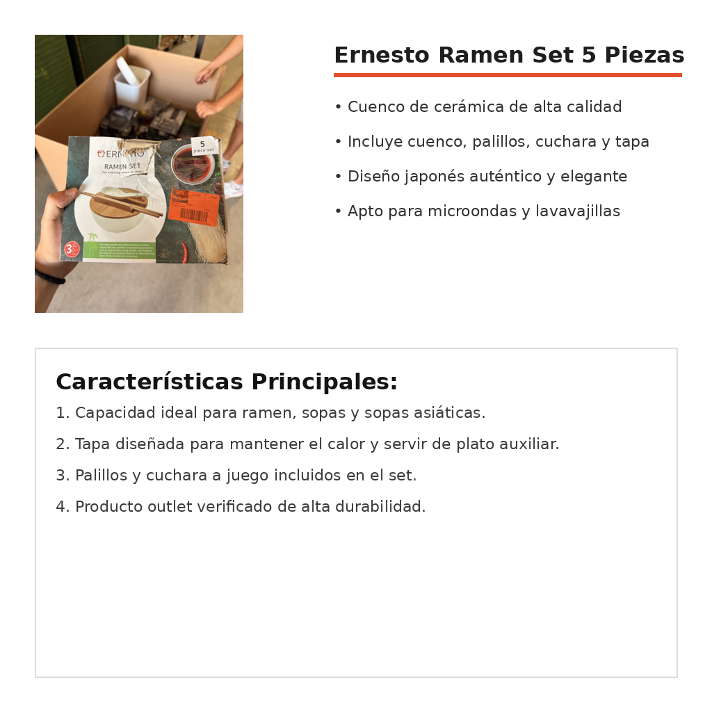 Ernesto Ramen Set Cuenco 5 Piezas