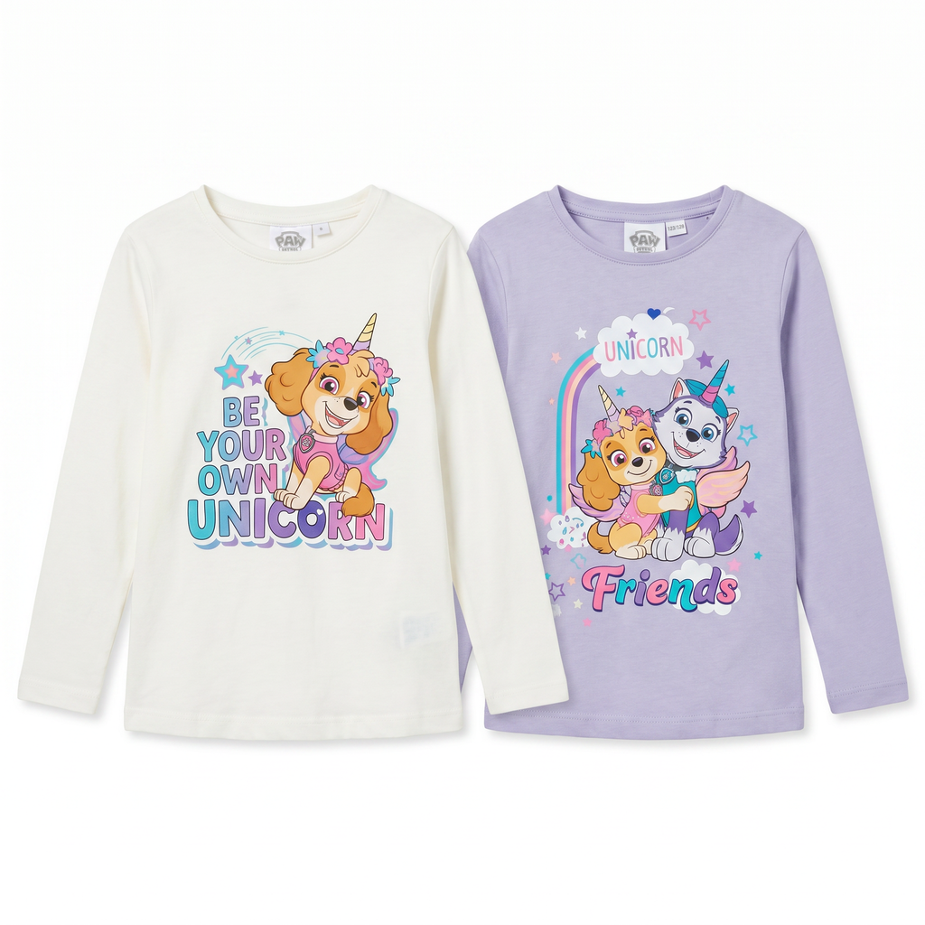 Pack 2 Camisetas Manga Larga Paw Patrol