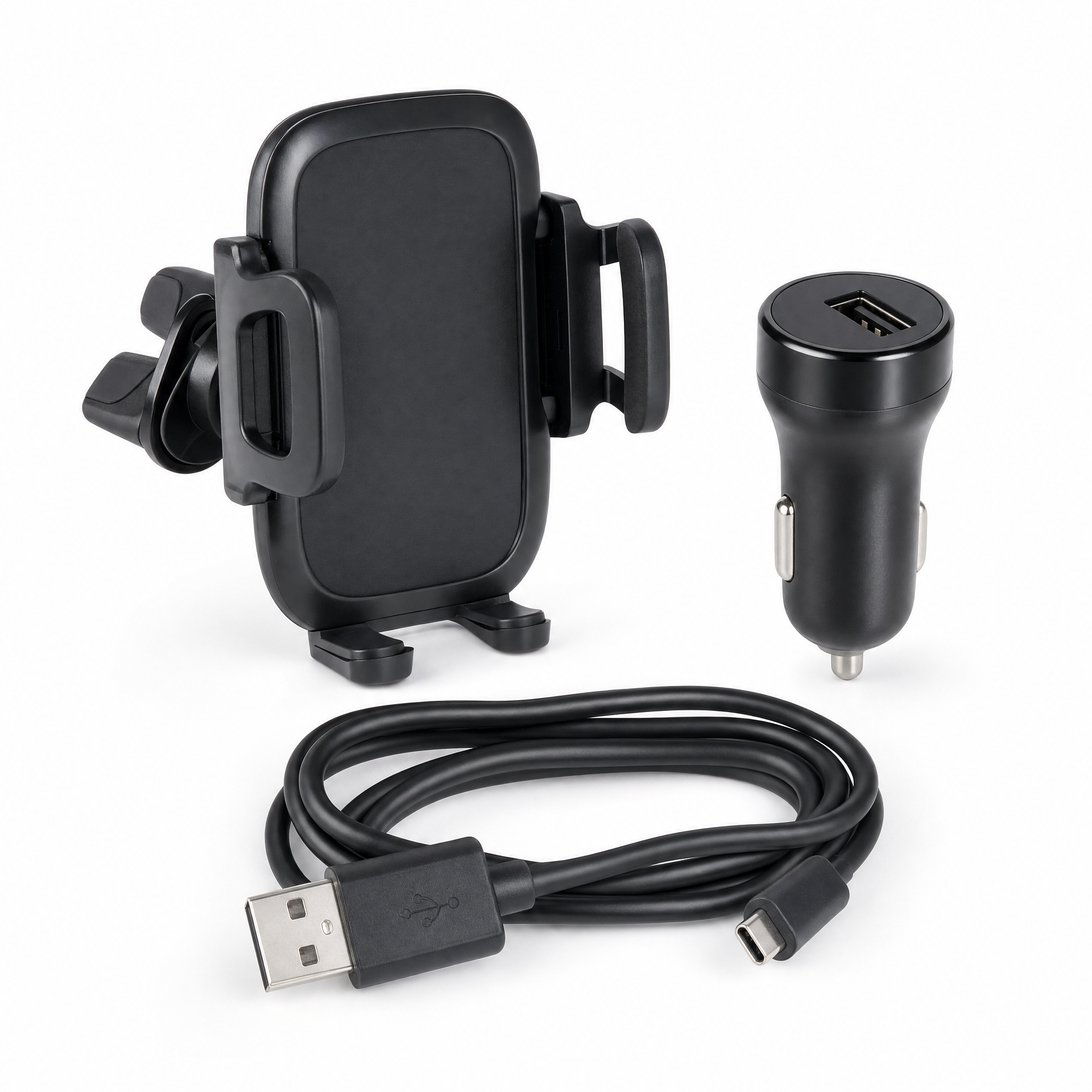 Tronic Soporte para smartphone para coche con cargador y cable