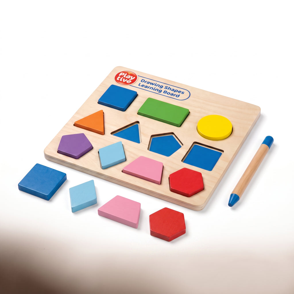 Playtive Tablero Montessori Aprende Formas – 9 Piezas