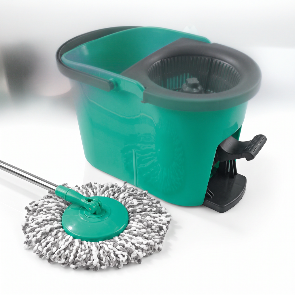CLEANmaxx Mopa Giratoria Power-Wischmopp con Cubo 8 L