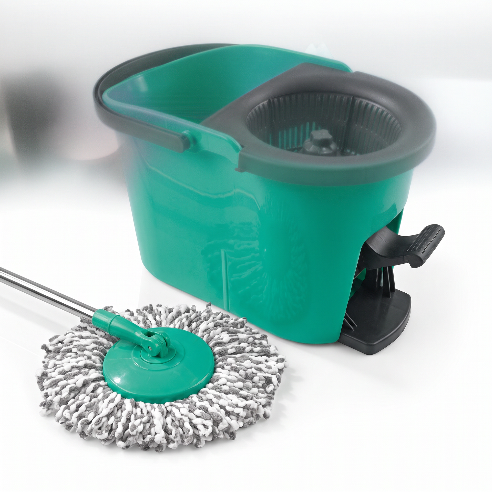 CLEANmaxx Mopa Giratoria Power-Wischmopp con Cubo 8 L