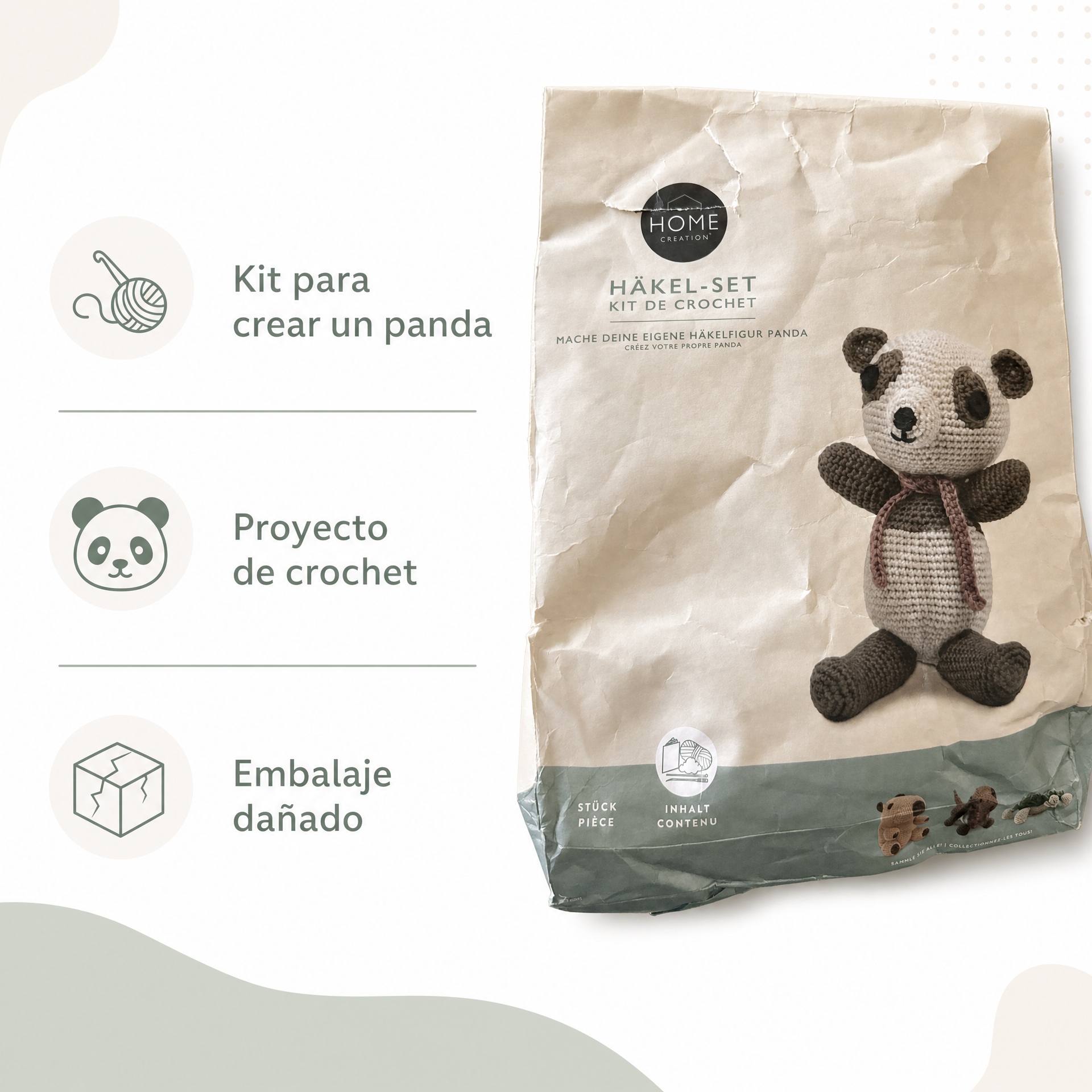 Home Creation Kit de Crochet Panda
