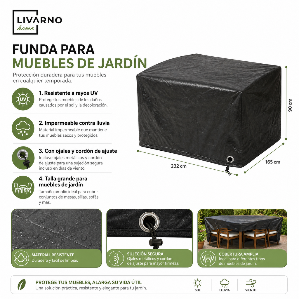 Livarno Home Funda Protectora Muebles Jardín