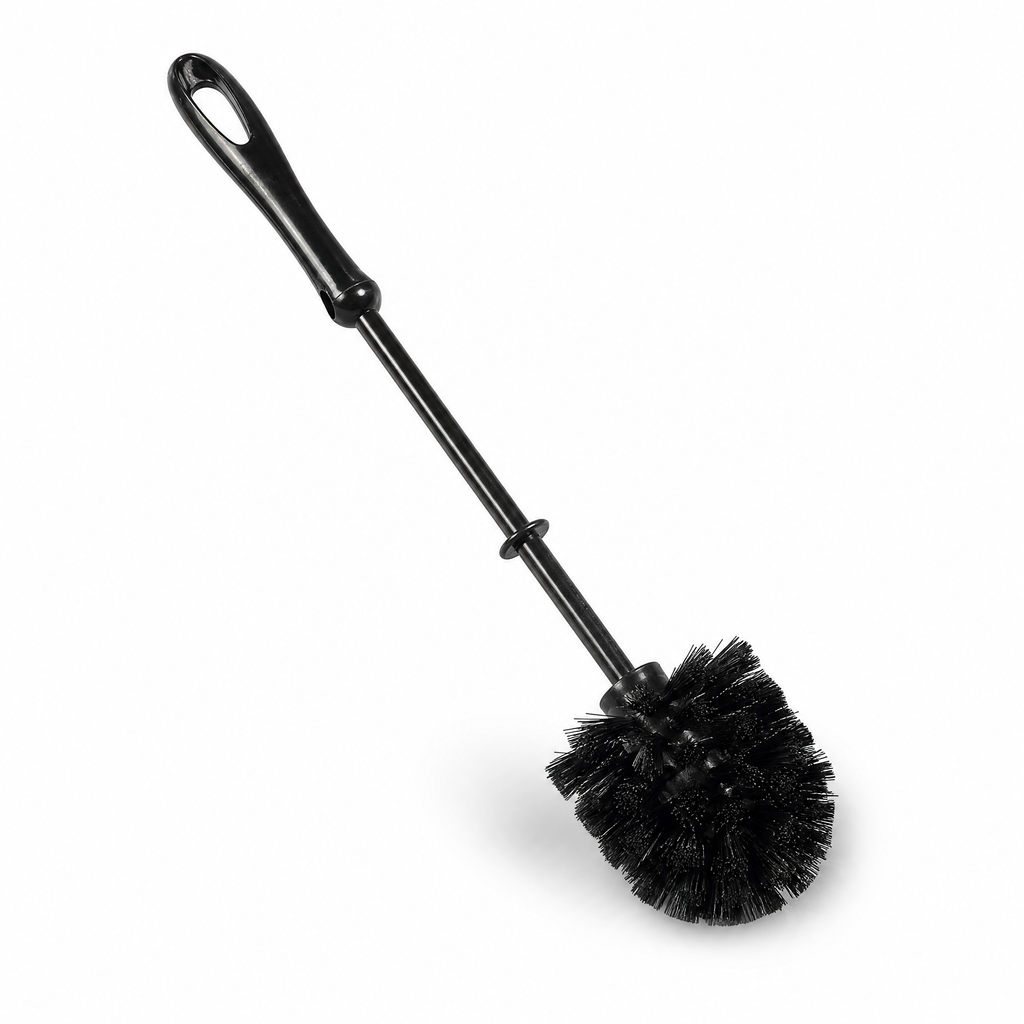 Escobilla WC negra de cerdas redondas