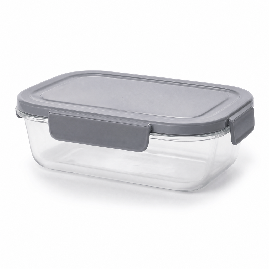 SilverCrest recipiente de almacenamiento con tapa gris apilable