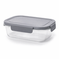SilverCrest recipiente de almacenamiento con tapa gris apilable