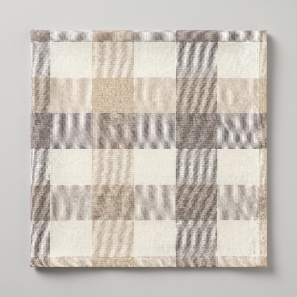Livarno Home Mantel de Cuadros Beige y Gris 130 × 160 cm