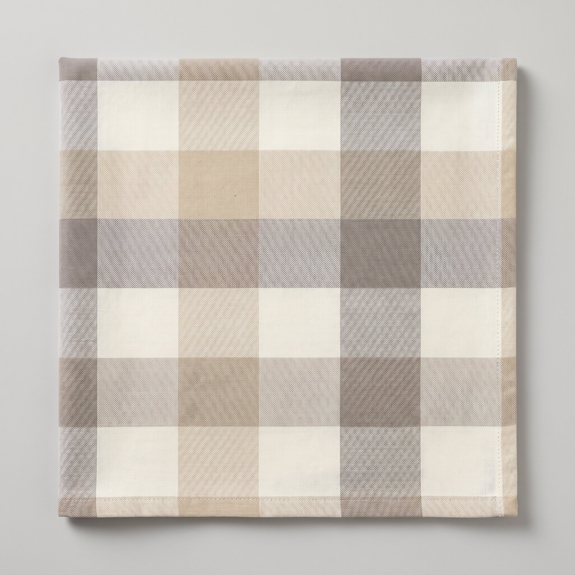 Livarno Home Mantel de Cuadros Beige y Gris 130 × 160 cm
