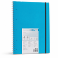United Office cuaderno espiral turquesa con banda elástica