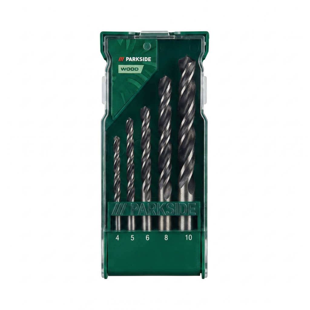 Parkside Set de 5 Brocas para Madera 4–10 mm