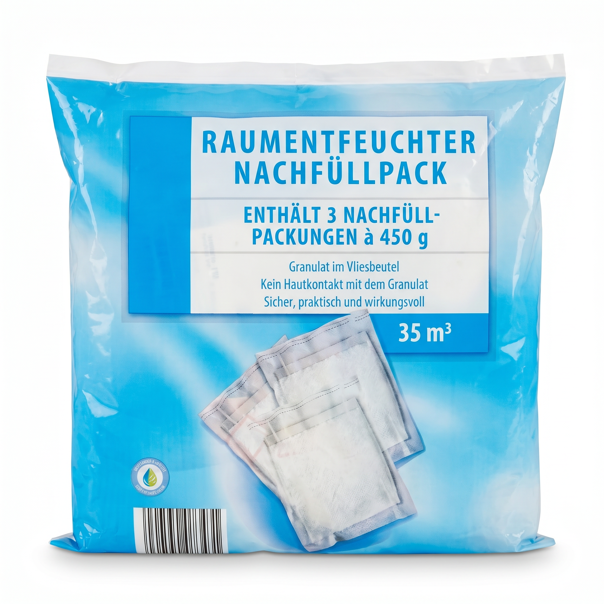 Recambio Deshumidificador — Pack 3 Bolsas x 450g Granulado