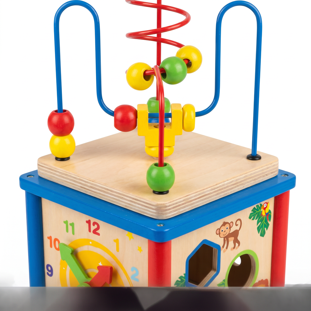 Playtive Cubo de Actividades de Madera 5 en 1
