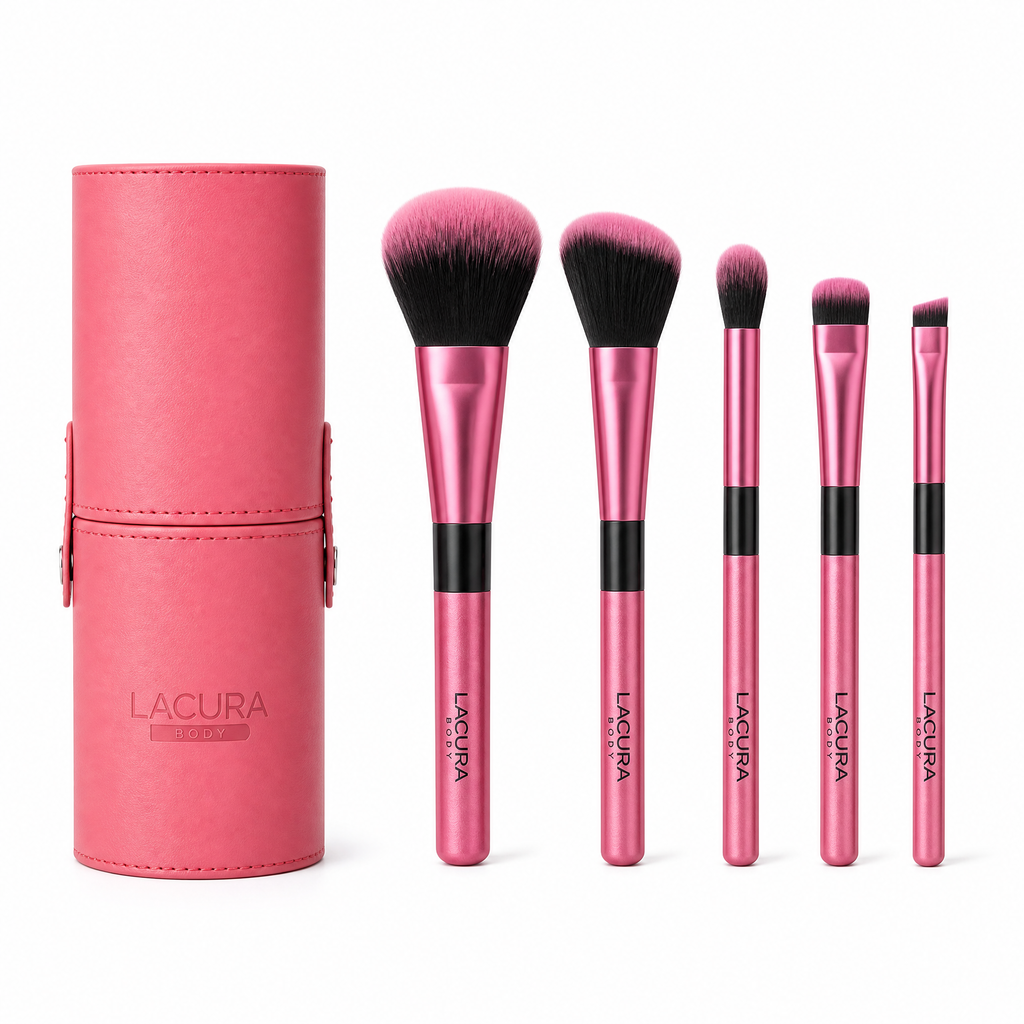 Set de 5 Pinceles de Maquillaje Lacura Body con Estuche