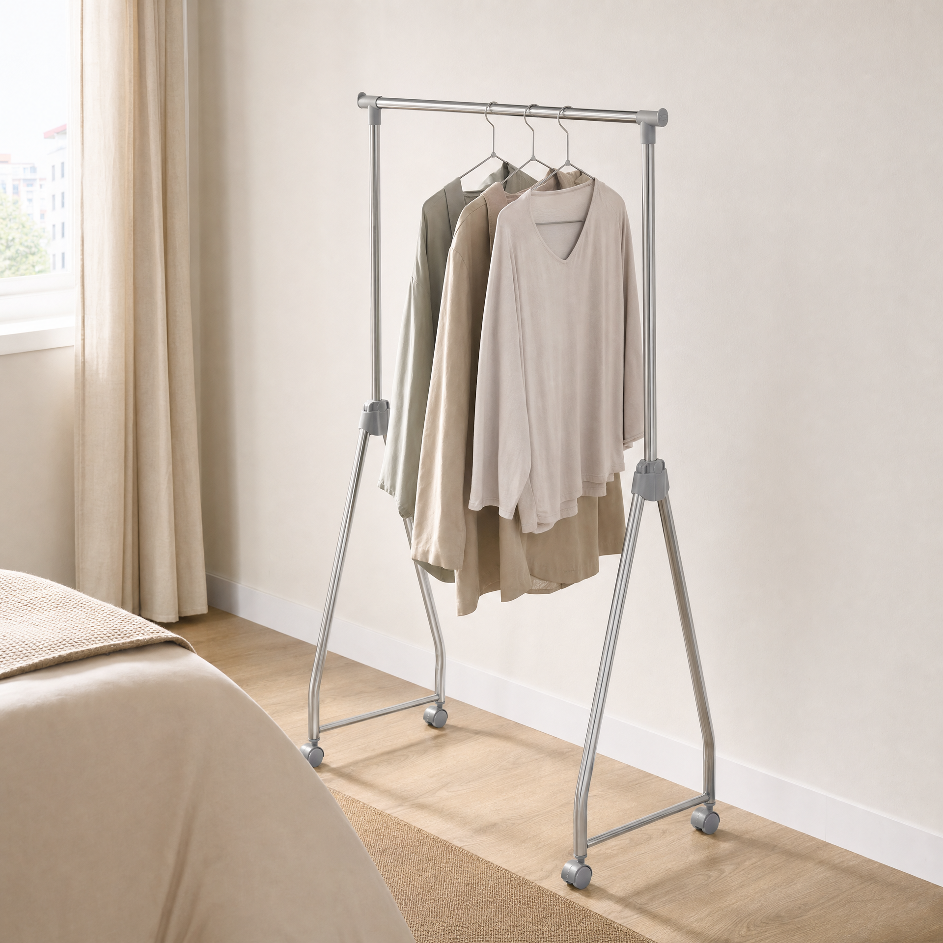 Livarno Living Perchero con Ruedas Ajustable 99–167 cm
