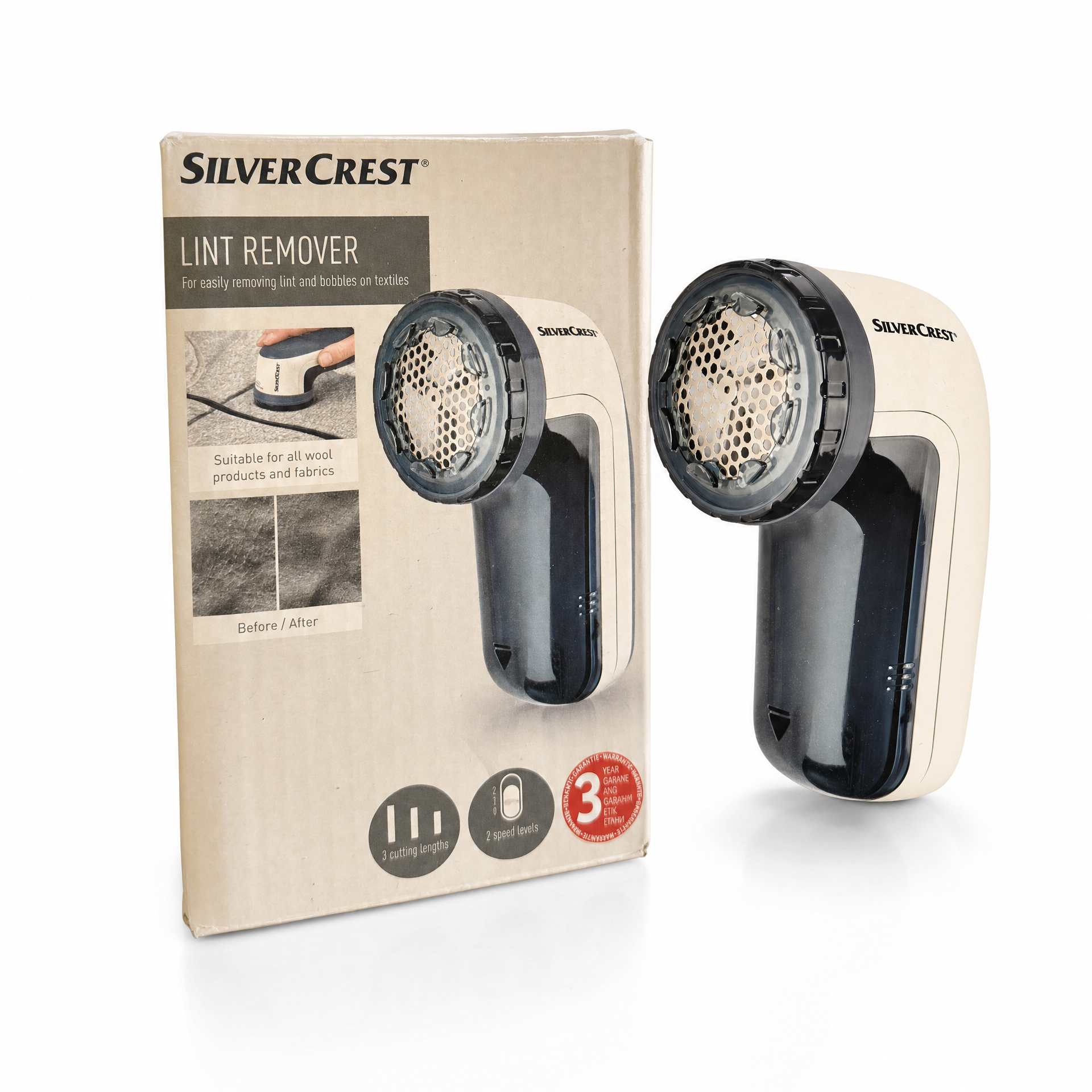 SilverCrest Quitapelusas Eléctrico, 3 Alturas de Corte y 2 Velocidades