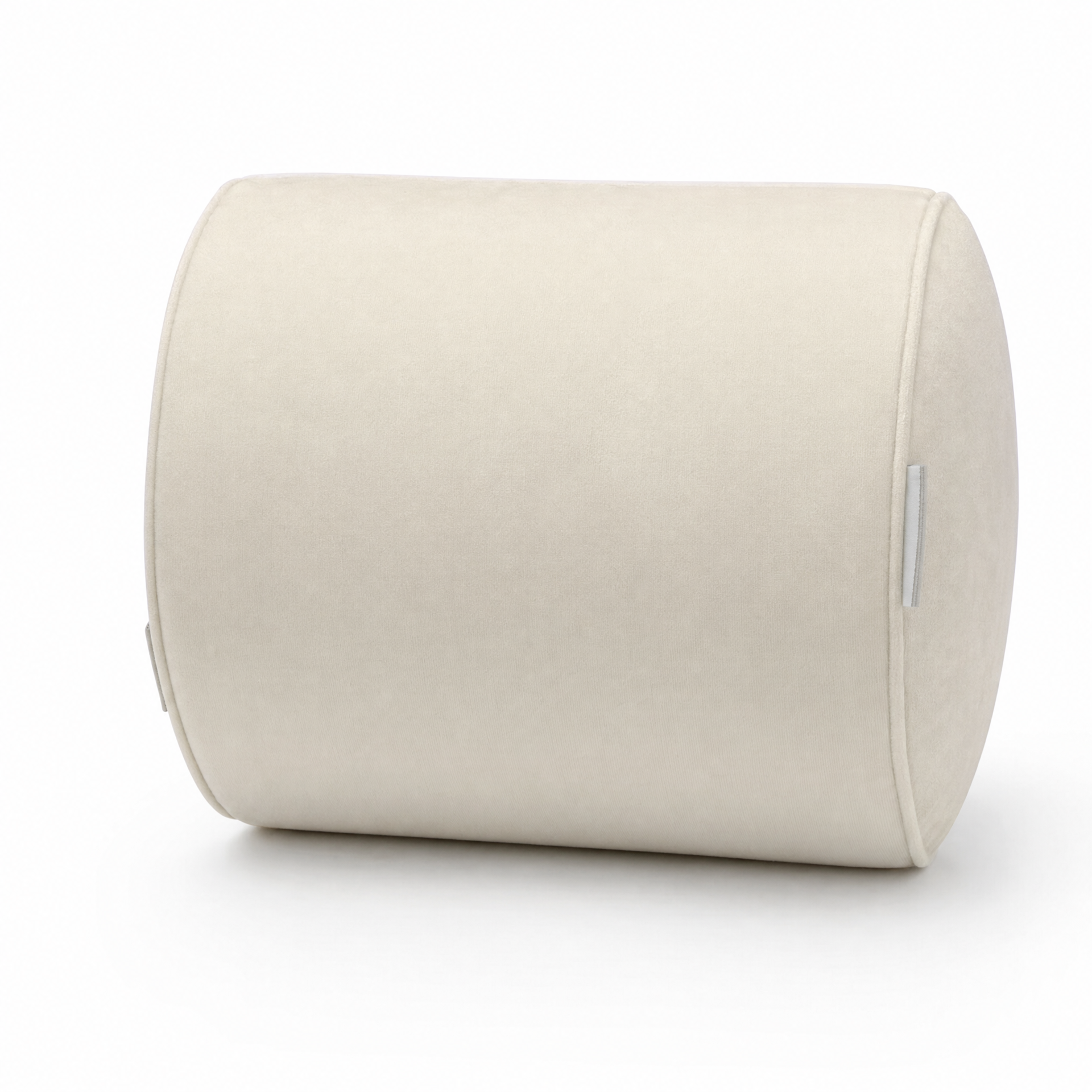 Cojín Cilíndrico Decorativo Beige con Cierre Lateral