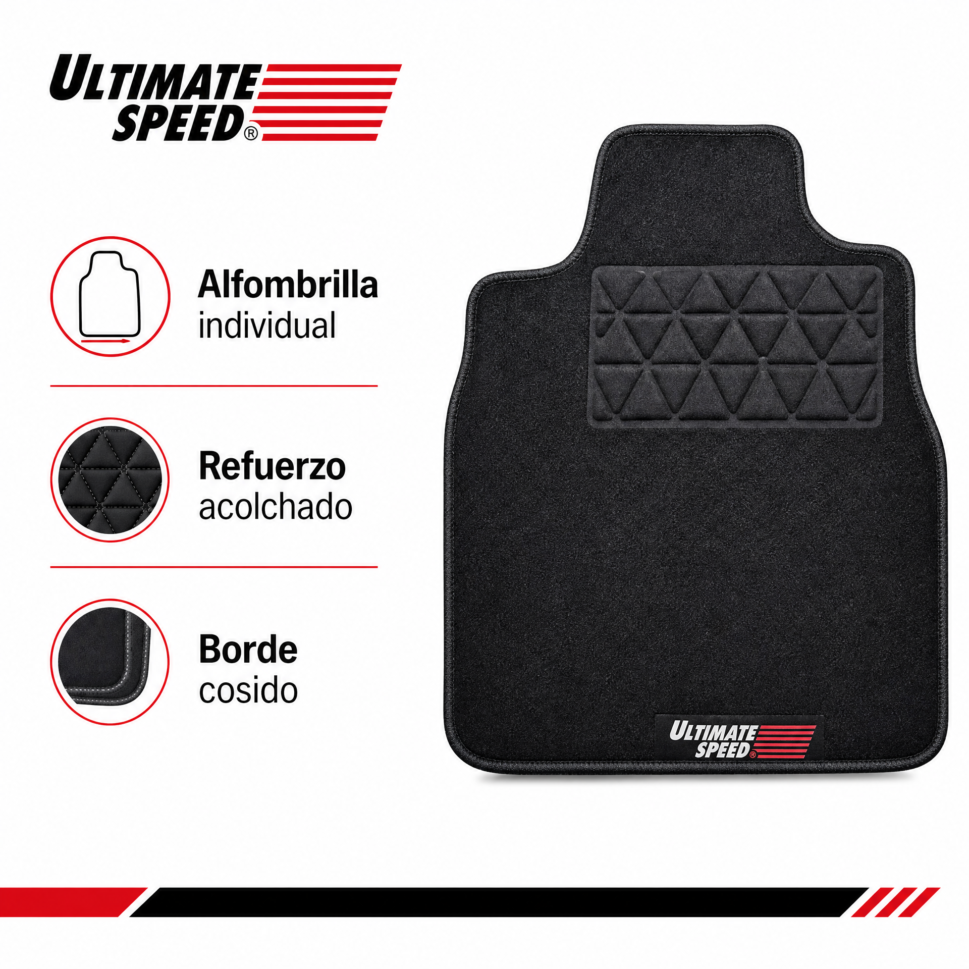 Ultimate Speed alfombrilla para coche con refuerzo acolchado