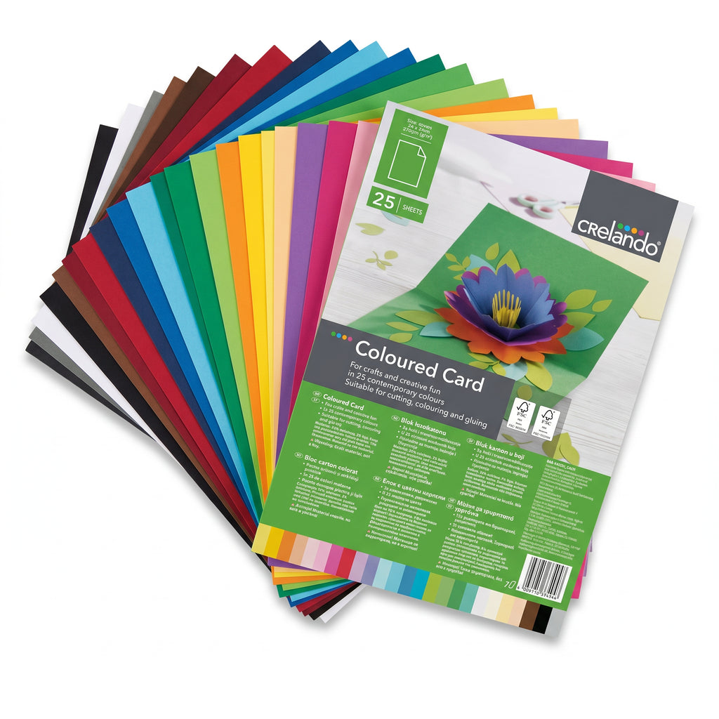 Cartulinas de Colores Crelando 25 Hojas 270g/m²