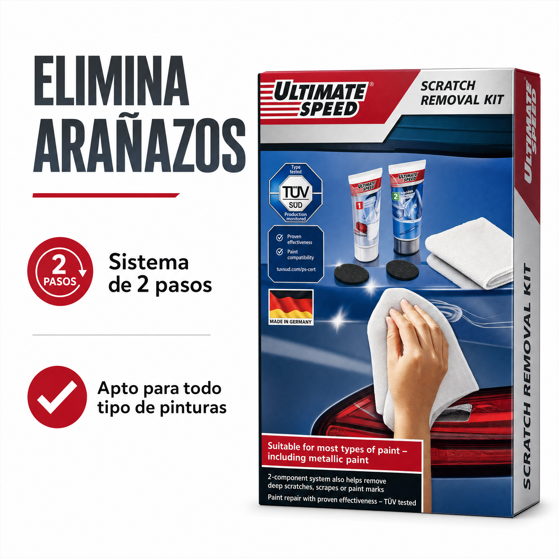 Kit Eliminador de Arañazos Ultimate Speed para Coche