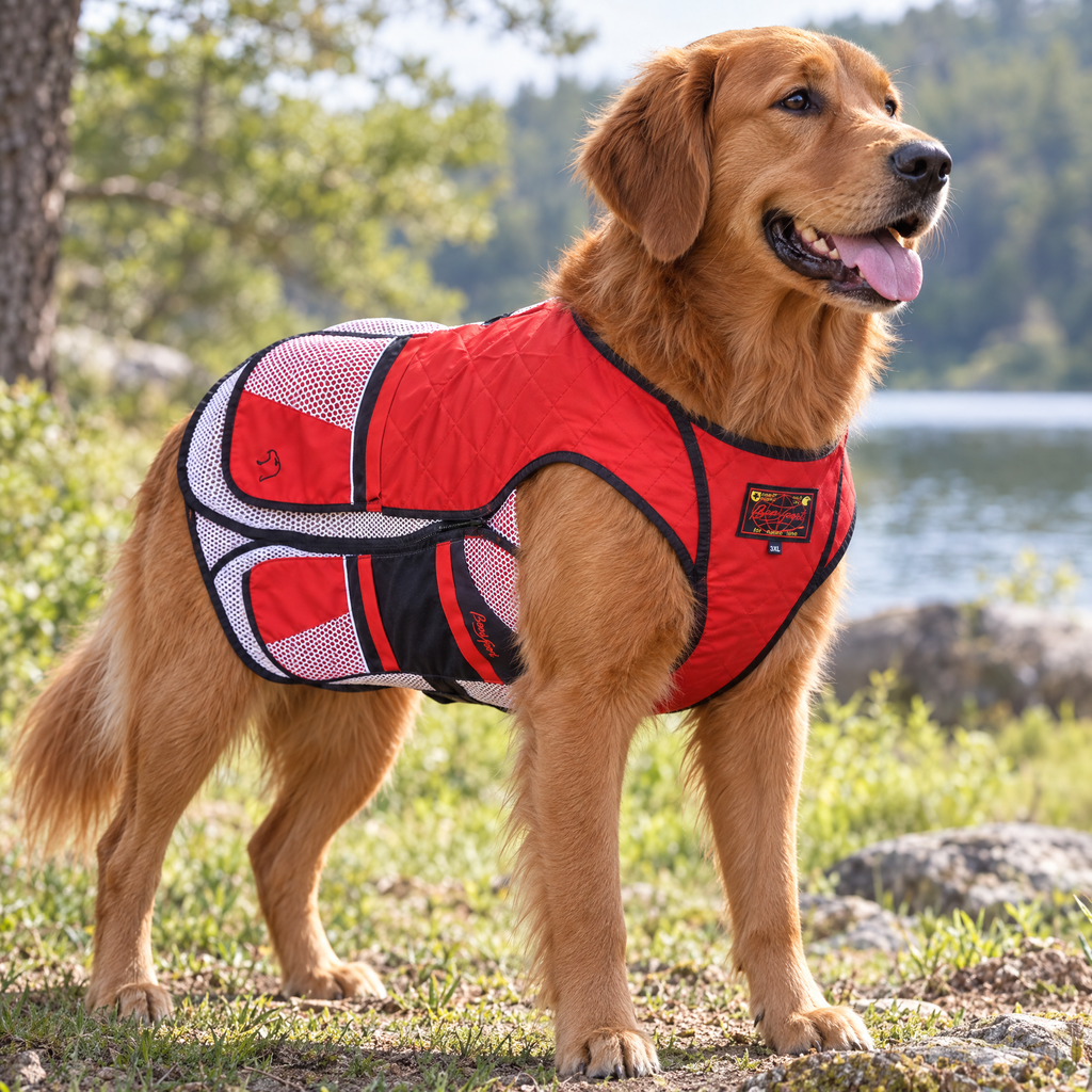 Chaleco de Tiro Beny Sport Rojo y Negro con Malla — Talla 3XL