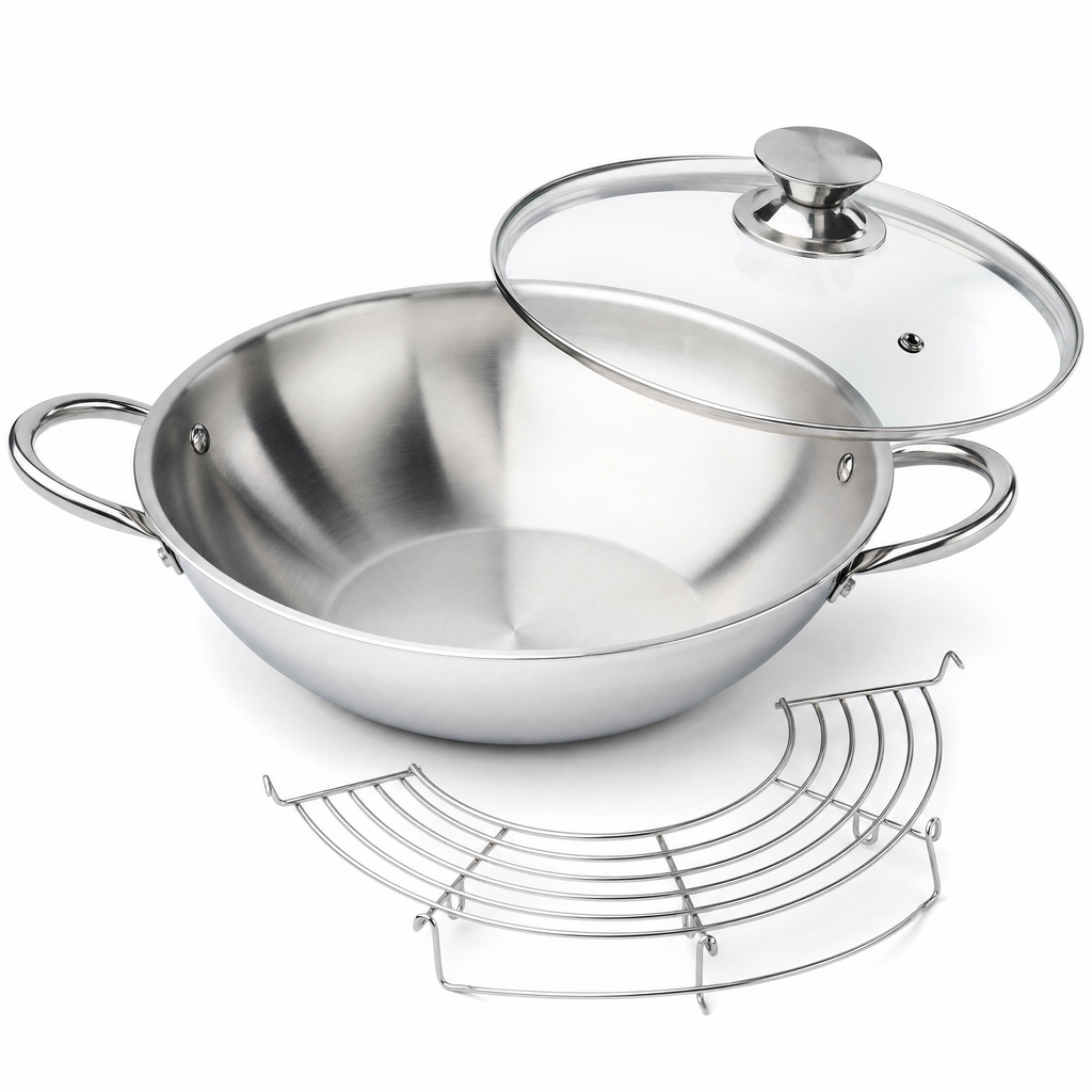 Ernesto Wok de acero inoxidable