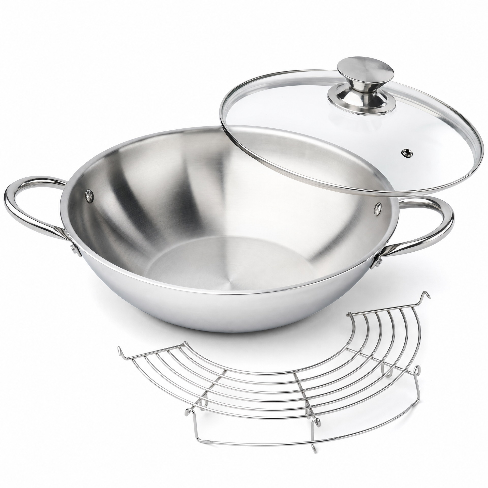 Ernesto Wok de acero inoxidable