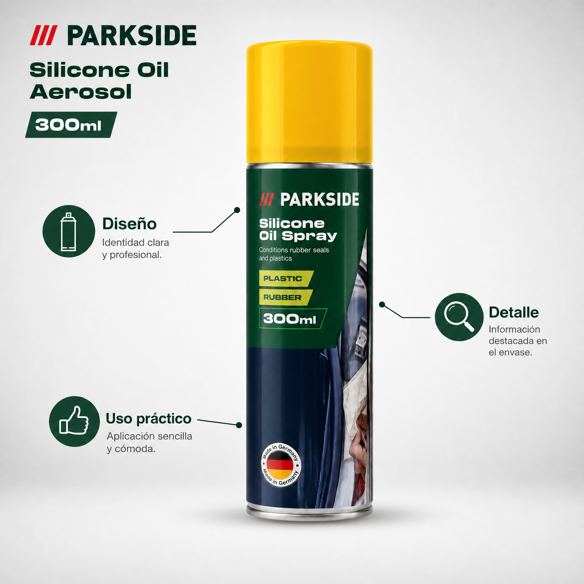 Parkside Aceite de silicona en aerosol 300 ml