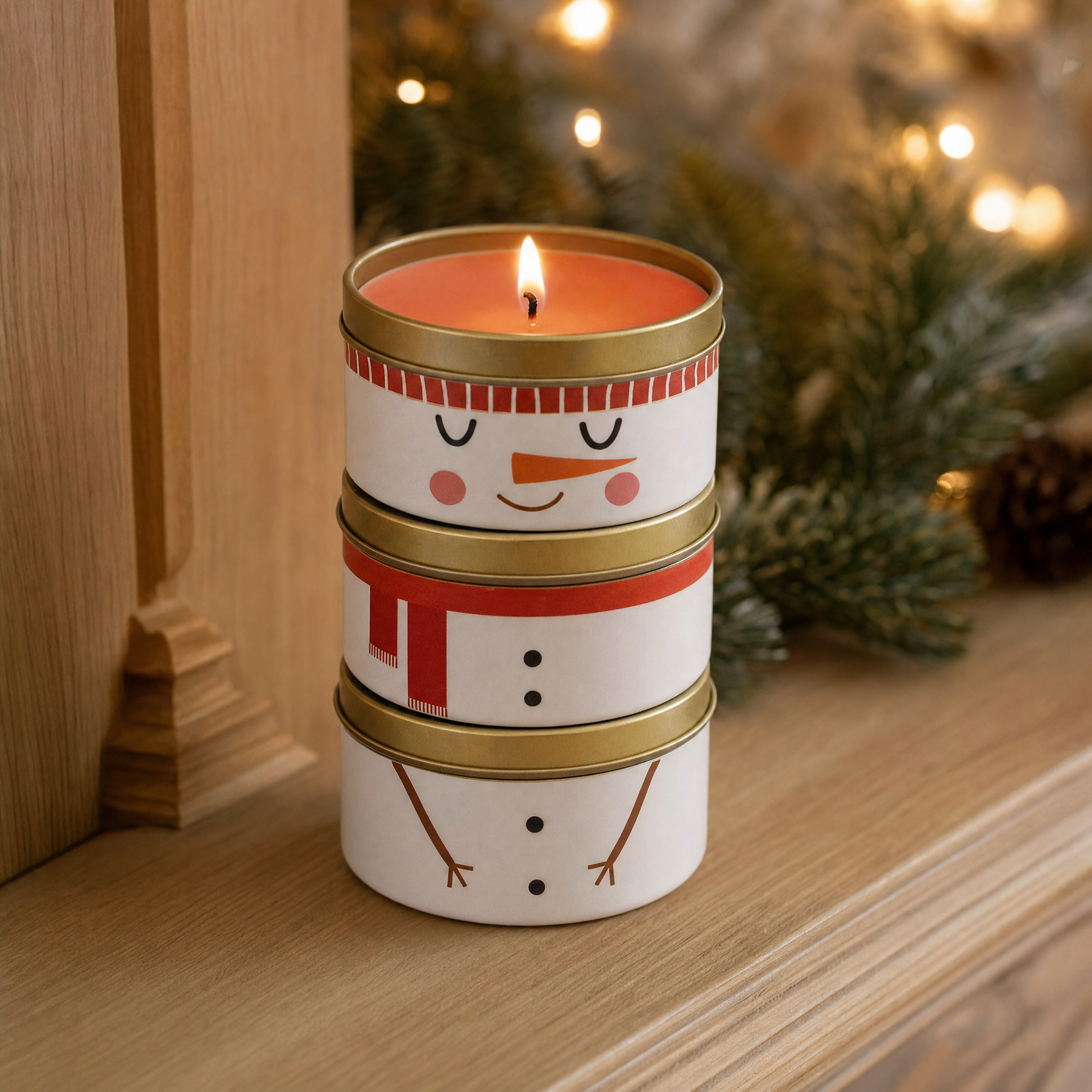 HOME CREATION Set de 3 Velas Apilables Vanilla Citrus