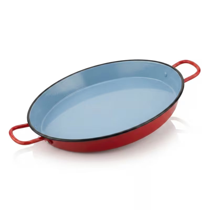 Paellera Sartén Honda Acero Vitrificado - Inducción y Todo Tipo de Cocinas