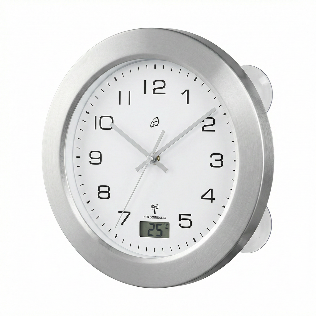 Reloj de Baño Auriol Radio-Controlled con Ventosa y Temperatura