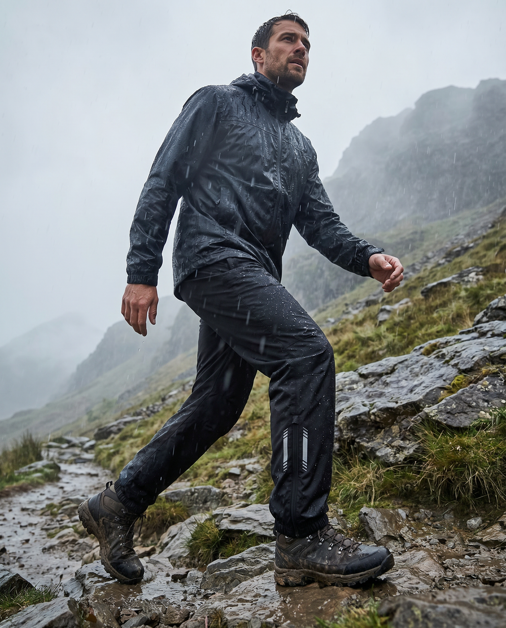 Pantalón Impermeable Hombre — Negro