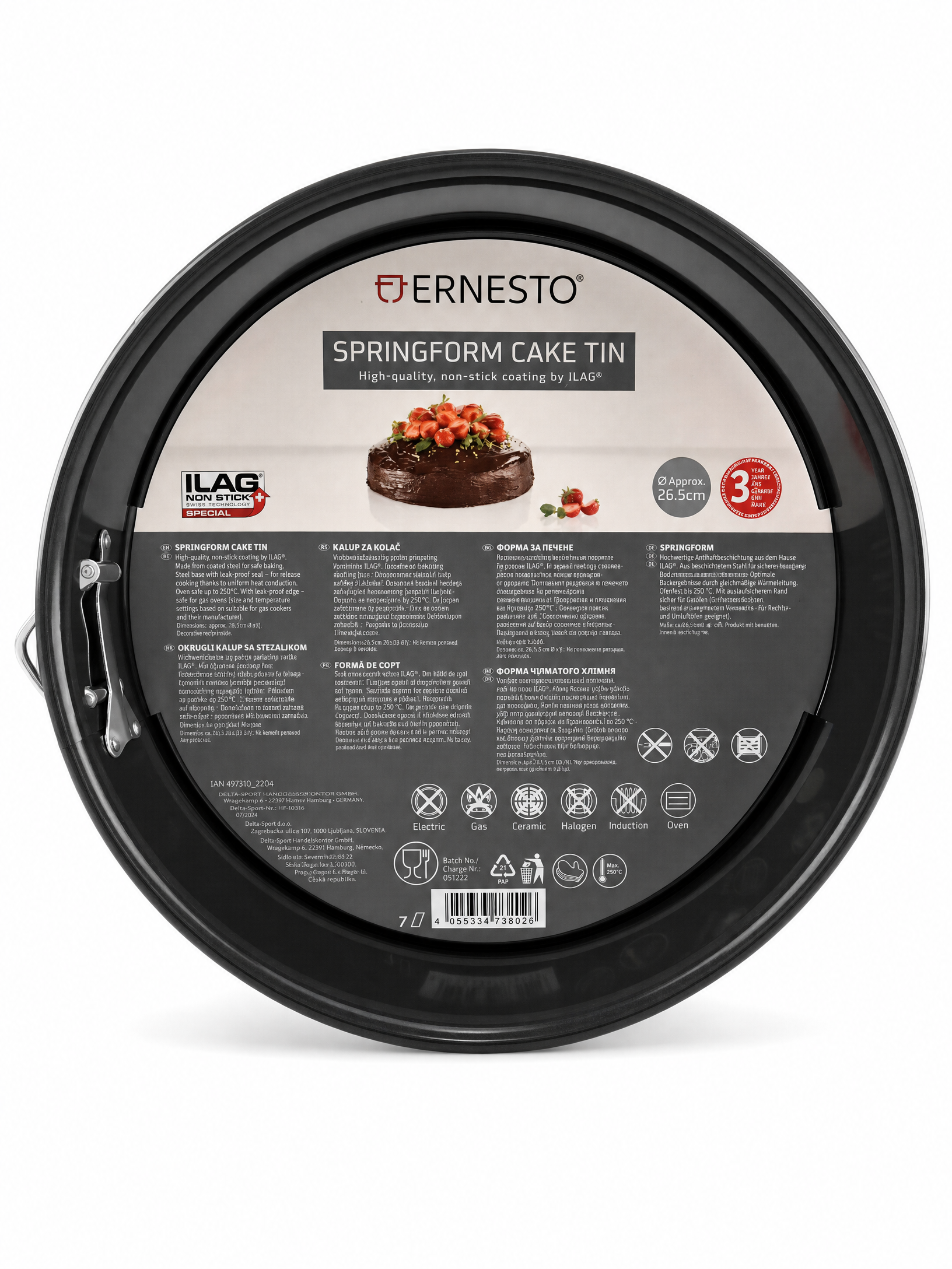 Ernesto Moldes de Horno en Acero con Revestimiento Antiadherente ILAG® hasta 230 °C