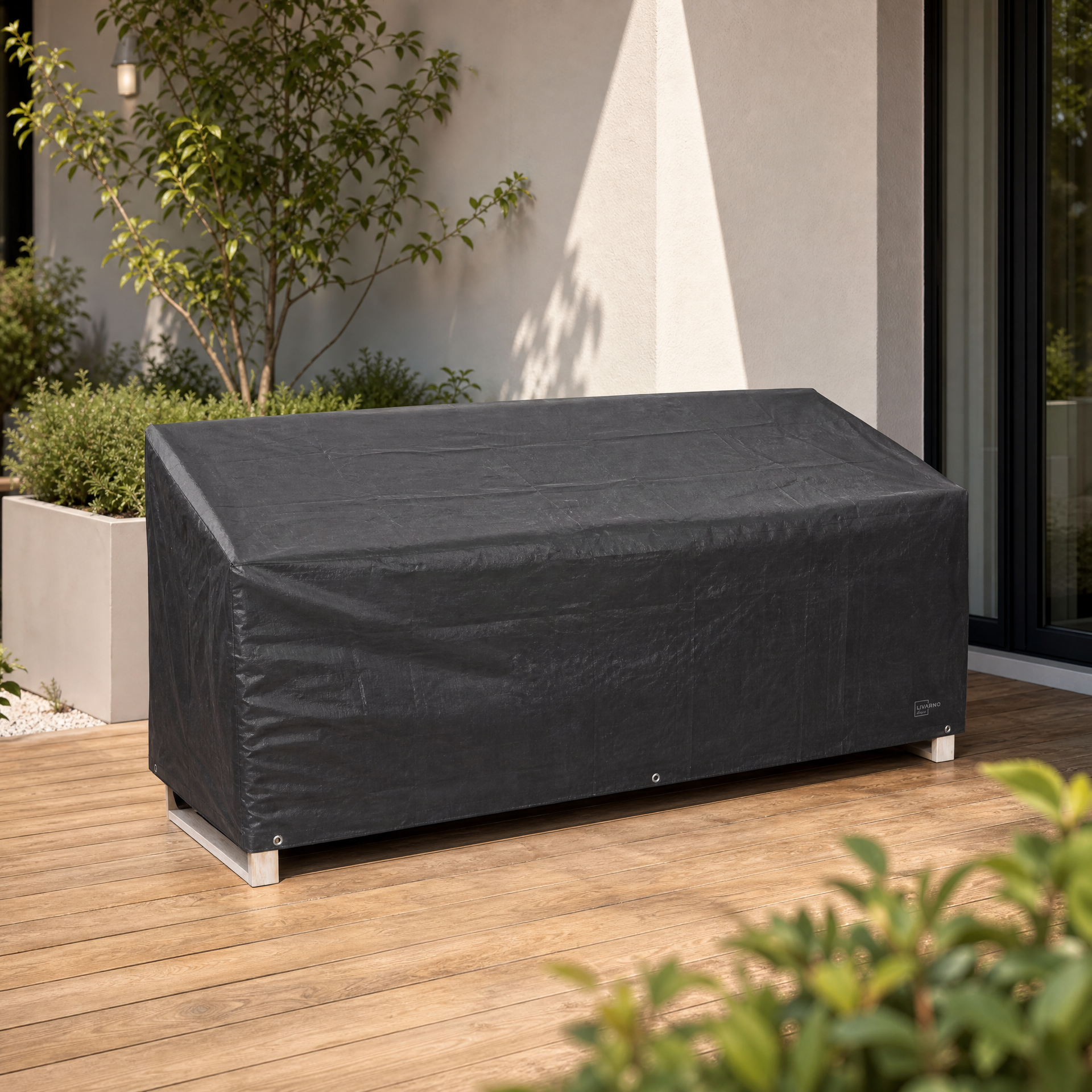 Livarno Home Funda protectora para muebles de exterior con revestimiento PVC repelente al agua