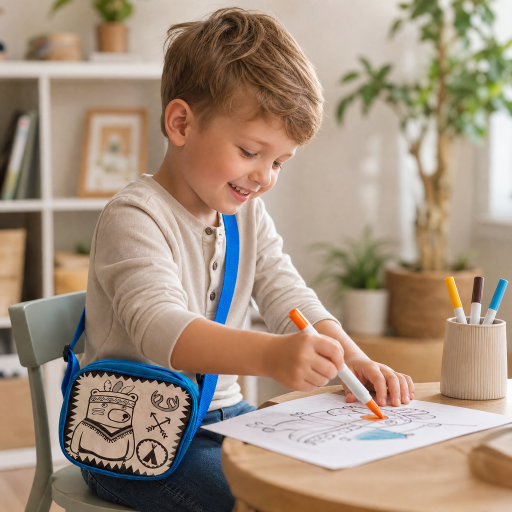 Crelando Bolso Bandolera Infantil para Pintar