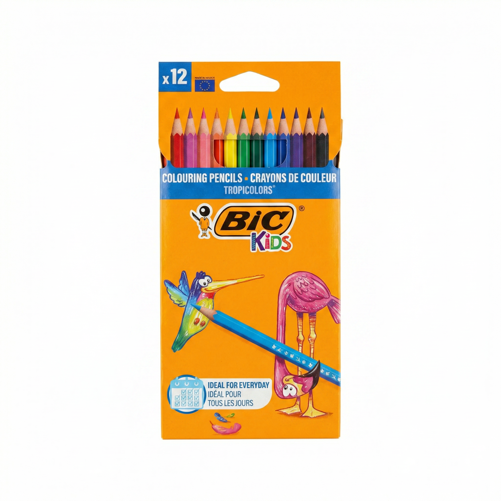 Lápices de Colores BIC Kids Tropicolors 12 uds