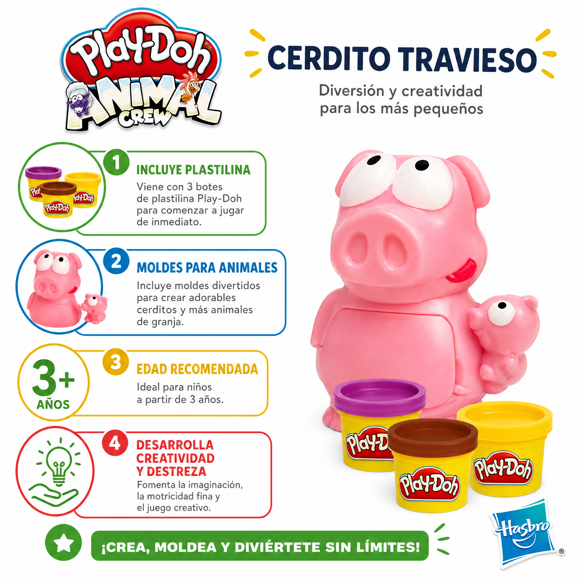 Play-Doh Animal Crew Cerdito Travieso