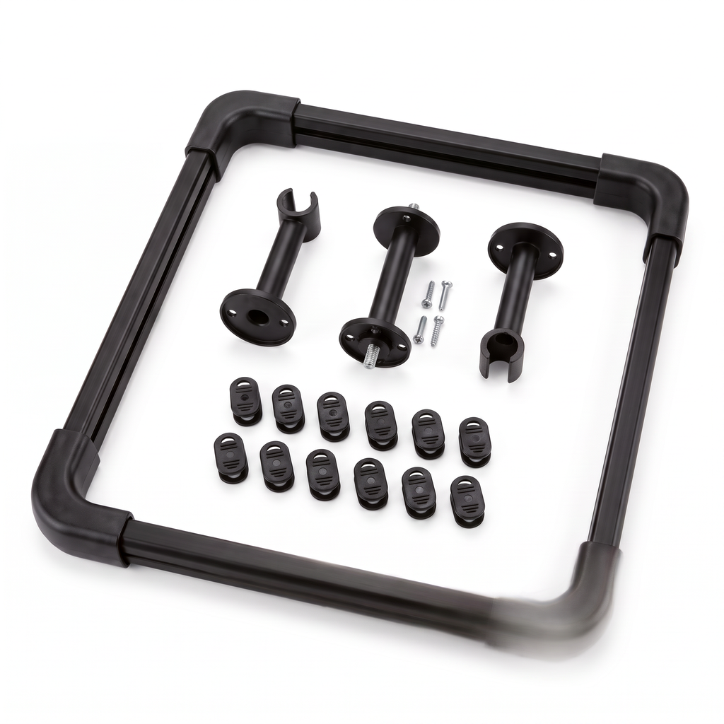 Livarno Home Barra Flexible para Cortina de Ducha Negra