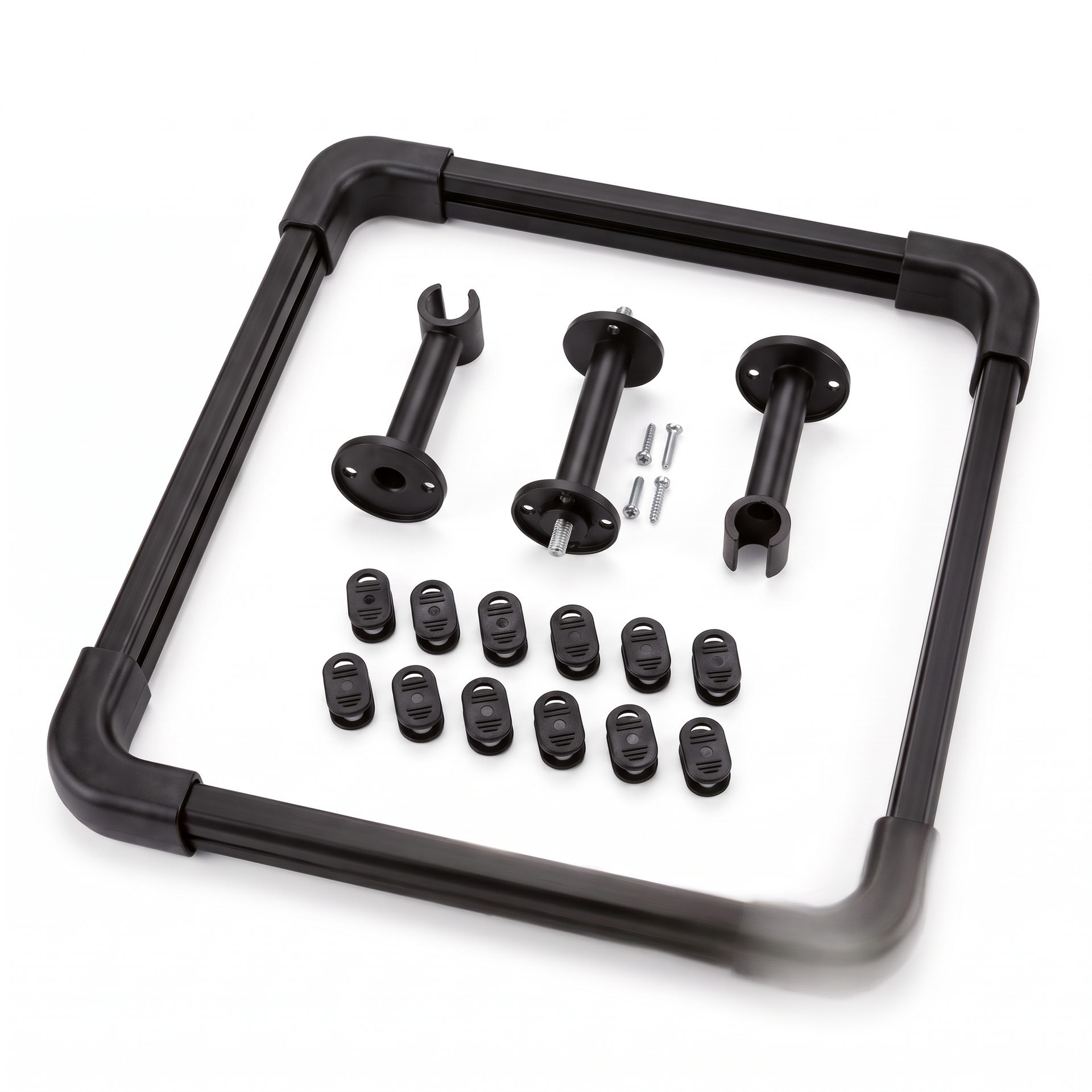Livarno Home Barra Flexible para Cortina de Ducha Negra