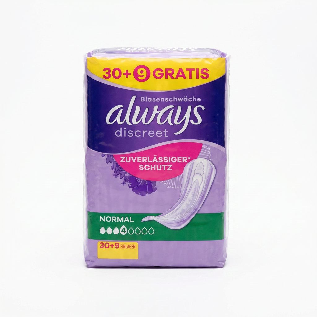 Compresas Incontinencia Always Discreet Normal — 39 uds