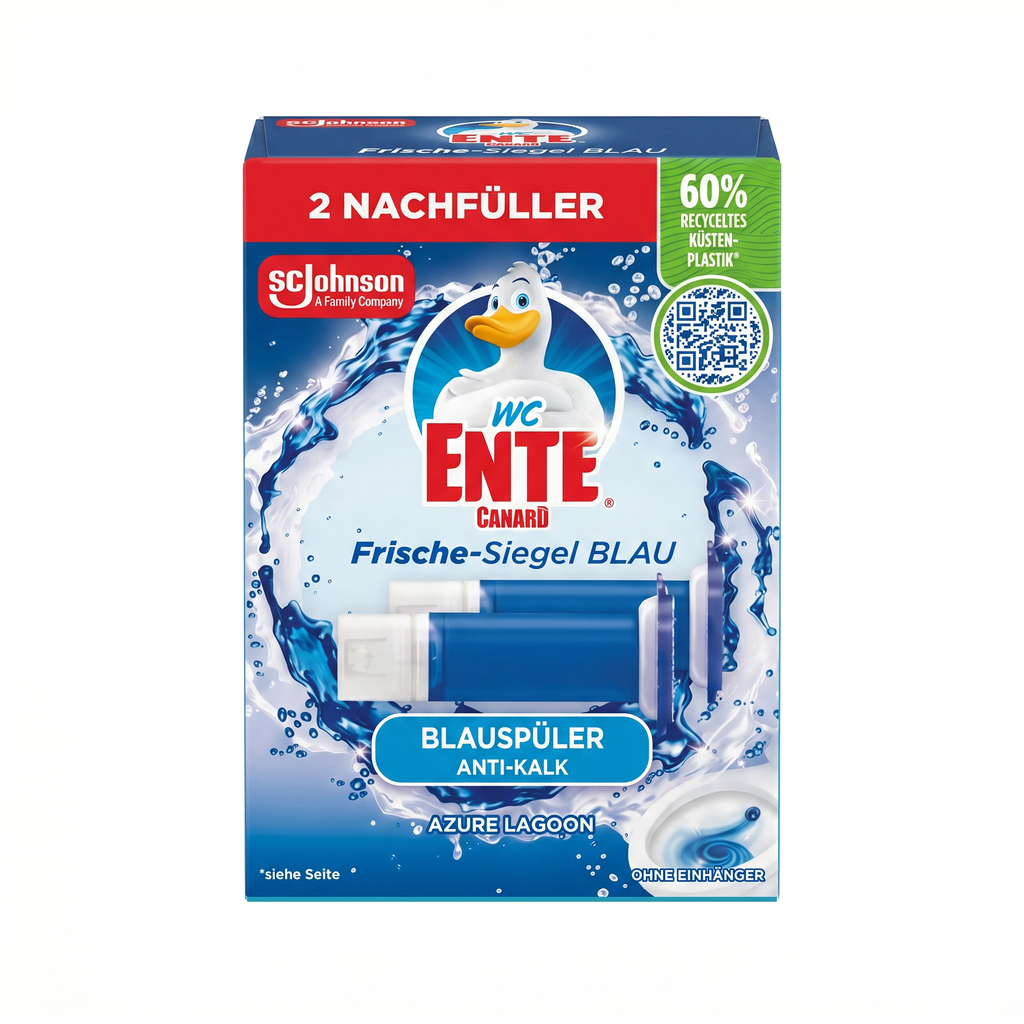 Limpiador WC Ente Frische-Siegel — 2 Recambios Azul Anti-Cal